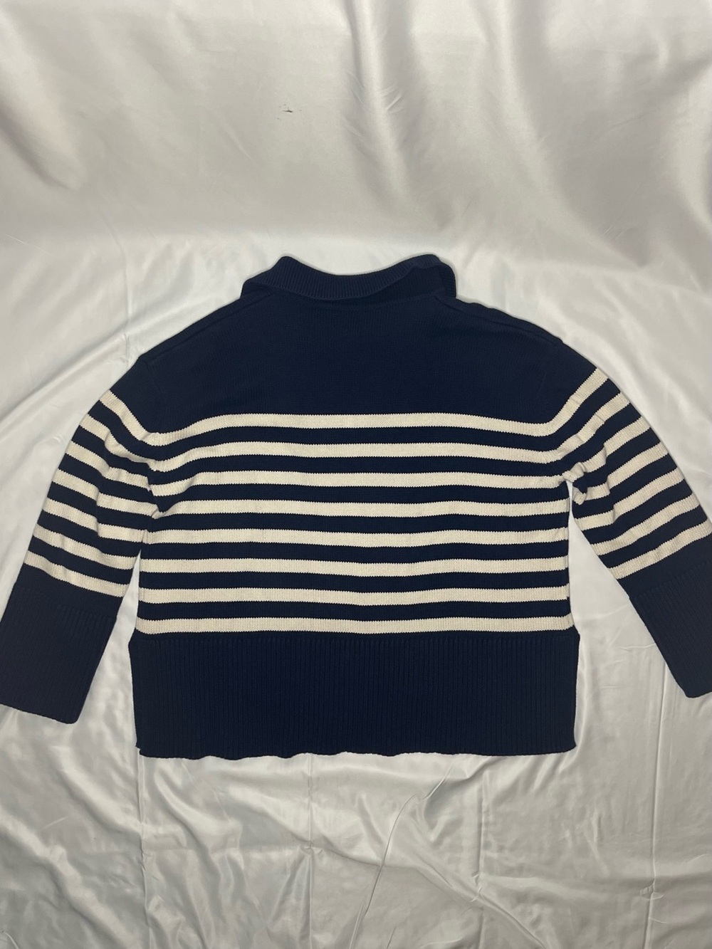 Gap Navy and White Striped Collared Sweater - Picture 9 of 15